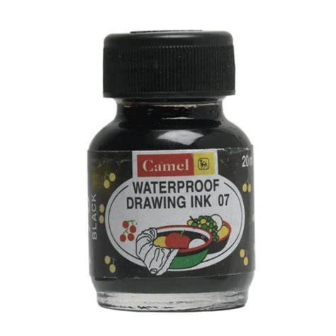 Camel Waterproof Drawing Pen Ink Black 20 Ml Bhav Shop