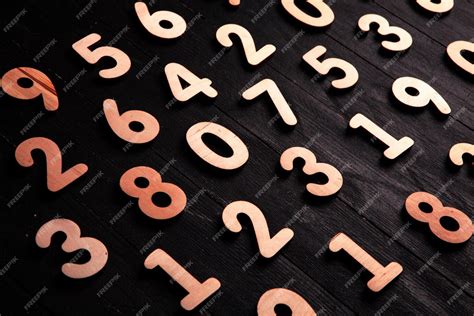 premium photo numbers   black background