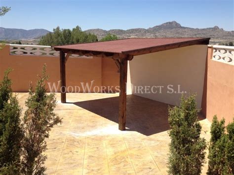 4m x 4m Lean-to Gazebo – Sax, Alicante | 429 - Woodworks Direct