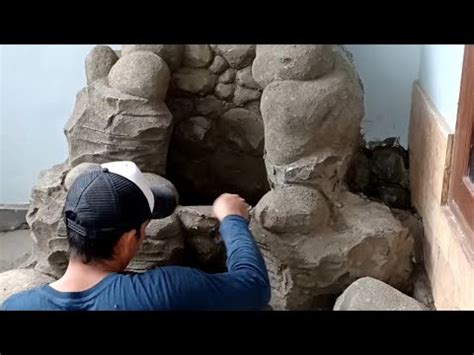 Cara Membuat Relief Tebing Motif Batu Dan Air Terjun YouTube