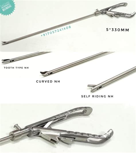 Stainless Steel Reusable Laparoscopy Surgical Needle Holder 3mm 5mm