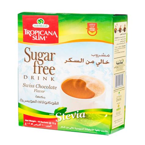 Tropicana Slim Swiss Chocolate Flavor Drink With Stevia Sugar Free 10 X