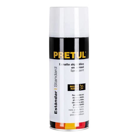 Pintura Esmalte Acrilico En Aerosol Blanco Brillante Pretul ZAHOMI