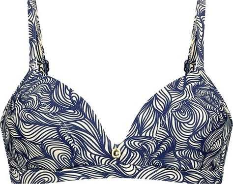 Ten Cate Beach Bikini Top Triangle Padded Wired Blauw Bol
