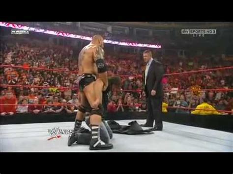 Batista Kicks Bret Harts Ass On Raw Hq Youtube