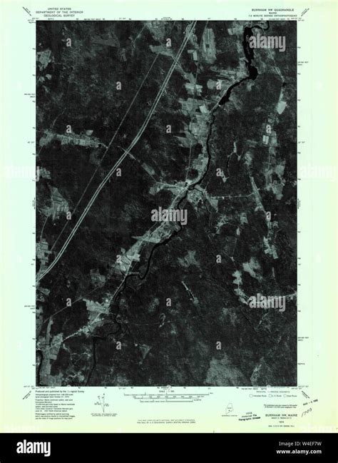 Maine USGS Historical Map Burnham NW 806568 1975 24000 Restoration ...