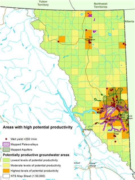 Prioritized Nts Mapsheets In Northeast Bc For Where There Is Potential