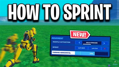 How To Tactical Sprint In Fortnite Best Sprint Settings Youtube