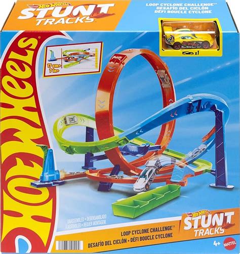 Amazon Hot Wheels Toy Car Track Set Action Loop Cyclone Challenge Track Set Ways To