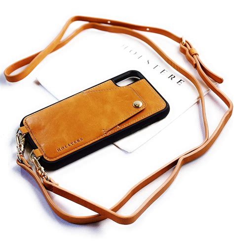 Genuine Vintage Eco Friendly Leather Iphone Snap On Case Crossbody