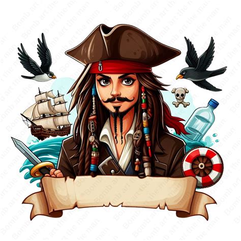 Cute Jack Sparrow Clipart, Pirates of the Caribbean, Pirates Clipart ...