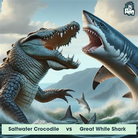 Saltwater Crocodile vs Great White Shark: See Who Wins | Animal Matchup