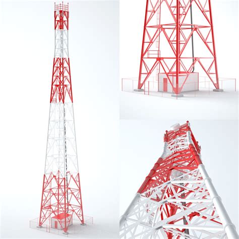 Communication Tower 3d Model 39 Max 3ds Fbx Obj Free3d