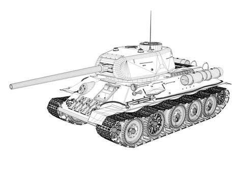 T 3485 Soviet Medium Tank 120 3d Model By Panaristi