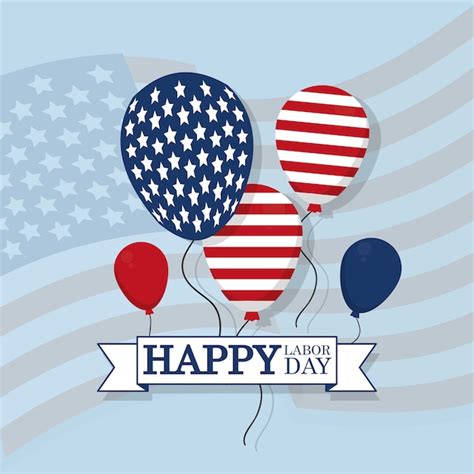 Premium Vector | United states balloons over usa flag