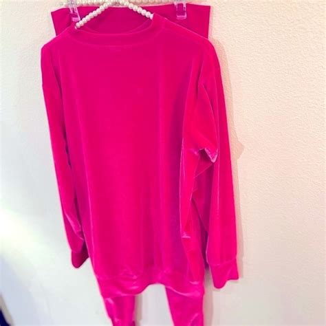 Laina Rauma Pants Jumpsuits Laina Rauma Set Small Leisure Lounge Suit Hot Pink Velour S