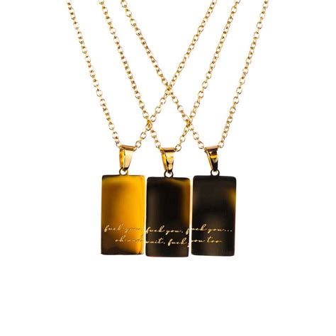 Fuck You Three Pc K Gold Plated Friendship Necklace By Frankly Collective