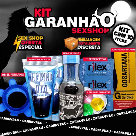 Kit itens Sex Shop Garanhão Completo Produtos Eróticos Sexy
