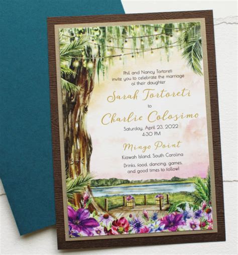 Oak Tree Southern Wedding Invitations Hannah H Momental Designs