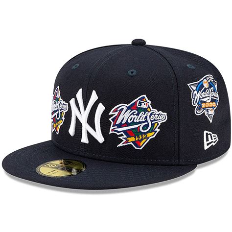 New York Yankees New Era Mlb Champions Patch 59fifty Fitted Hat Navy