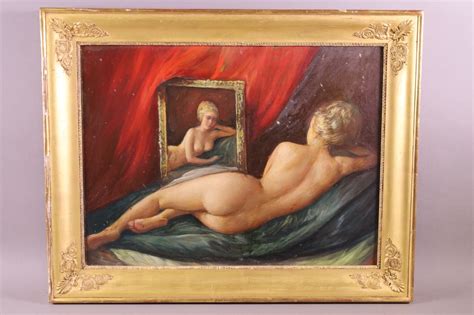 ANTIQUE FEMALE NUDE PORTRAIT PAINTING Redlands Antique Auction