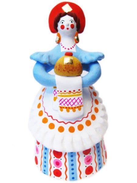 Дымковская игрушка Барыня с караваем | Поделки, Поделки малышей, Игрушки