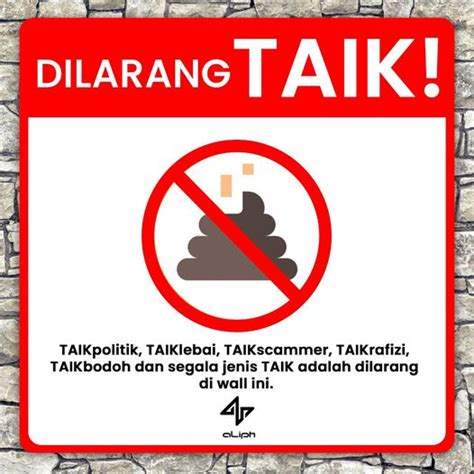 Dilarang Taik Bila Aku Menulis