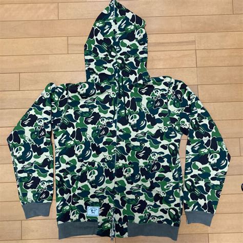 37％割引グリーン系l最大の割引 A Bathing Ape ベビーマイロ 迷彩 フルジップ パーカー パーカー トップスグリーン系l Otaonarenanejp