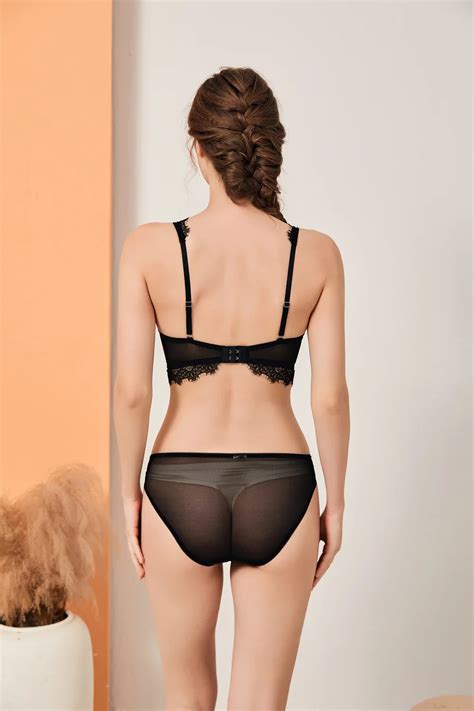 Women S Sexy Lace Eyelash Lace Push Up Plus Size Bra Bikini Customize Adults Women S Underwear