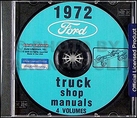 1972 Ford Truck Repair Shop Manuals on CD for Pickup, Bronco, Van, big
