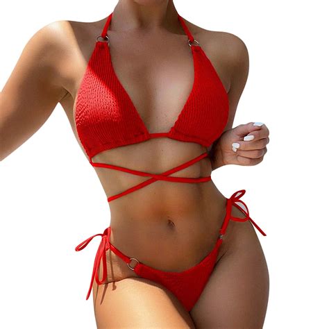 Swimsuit For Women Crisscross High Waist Bikini Mesh Sexy