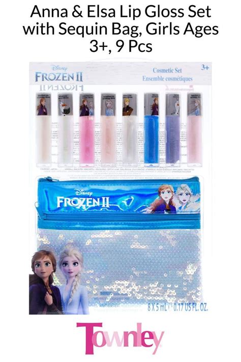 Townley Girl Disney Frozen 2 Anna And Elsa Lip Gloss Set With Sequin