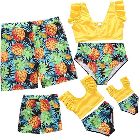 A juego de trajes de baño de la familia a juego trajes de baño de dos piezas bikini más nuevo