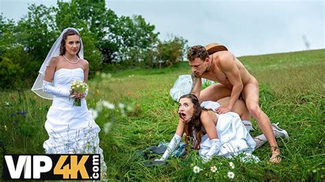 BRIDE4K Pretty Brunette Bride Fucks A Horny Shepherd In A Summer Field