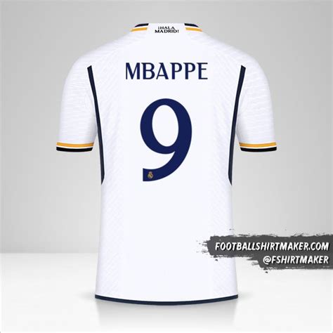 Real Madrid CF 2023/2024 Cup shirt number 9 mbappe | Custom football ...