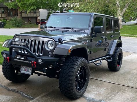 2018 Jeep Wrangler Jk Ion Alloy 141 Rough Country Suspension Lift 3 5 Custom Offsets