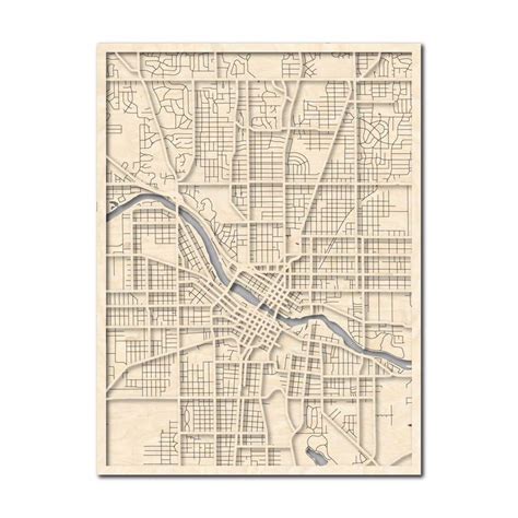 Rockford Il City Map City Map Rockford Map Print