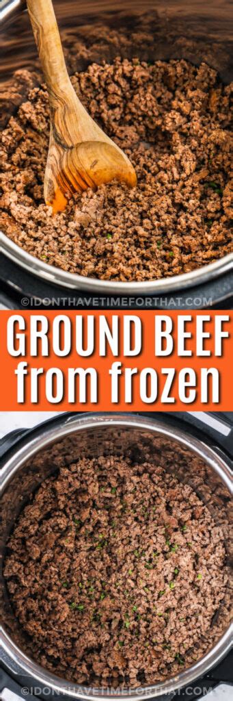 Instant Pot Frozen Ground Beef - I Don't Have Time For That!