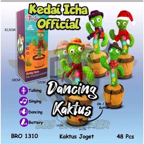 Jual Boneka Pohon Kaktus Goyang Joget Dance Bisa Bicara Musik Menari