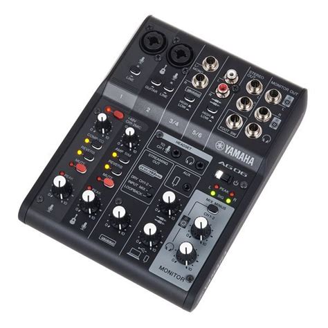 Yamaha AG06 Studio Mixer With USB Capabilities For Audio Streaming