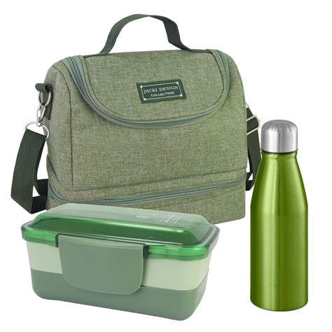 Bolsa T Rmica Dupla Joy Marmita Ml Verde E Squeeze Inox Aurora Design