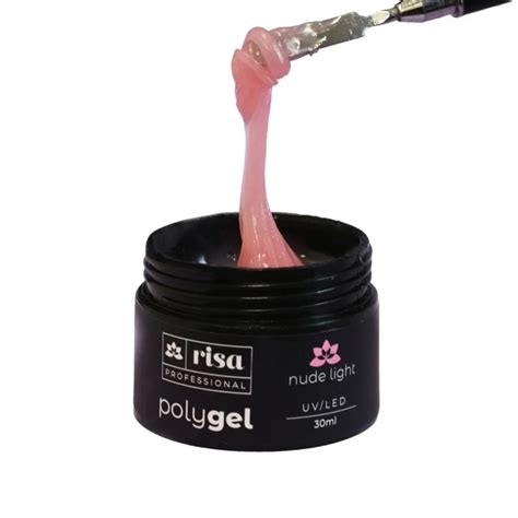 Risa Polygel Nude Light Hipoalerg Nico Para Alongamento Unhas T Cnica Molde F Pote G