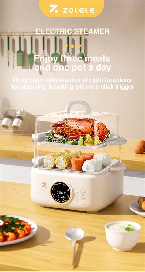 Zolele Es Electric Steamer Layer Multifunctional Food Electric