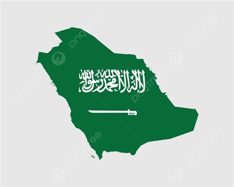 Arabia Saudita Mapa Bandera Geograf A Elemento Icono Vector Png