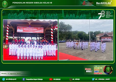 Pengadilan Negeri Sibolga Upacara Bendera Peringatan Hut Ke