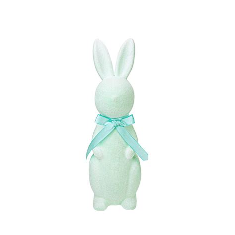 13" Easter Bunny Flocking Ornaments Plush Bunny Spring Home Living Room