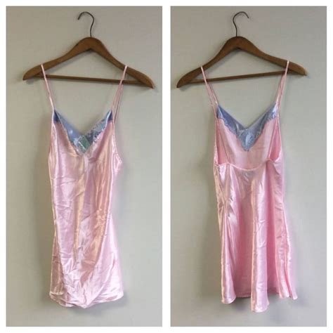 Vintage Lingerie 1980 S Vintage Nightie Pink Satin Etsy