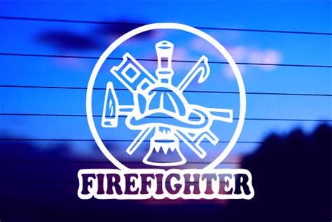 FIREFIGHTER CAR DECAL STICKER