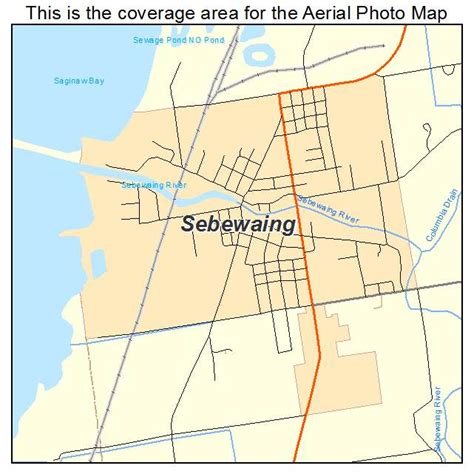 Aerial Photography Map of Sebewaing, MI Michigan