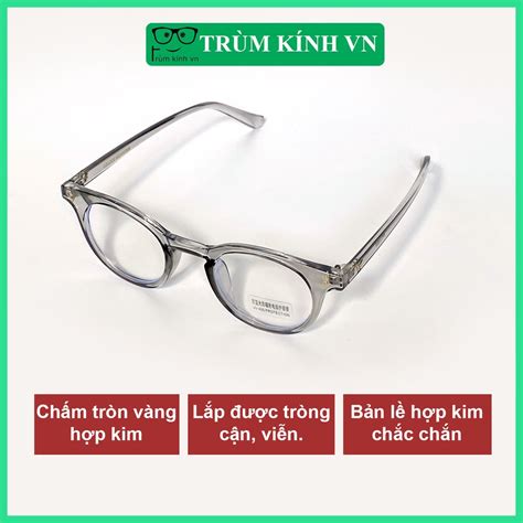 MẮT KÍNH TRÒN GỌNG GHI HÀN QUỐC HOT TREND 2022 GỌNG GIẢ CẬN THAY ĐƯỢC TRÒNG CẬN Shopee